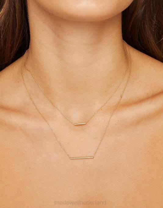 juwelen goud ZVH61364 Madewell bychari pijplijn ketting vrouwen