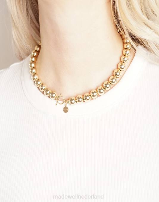 juwelen goud ZVH61388 Madewell Charlotte Cauwe studio kralenketting in 10 mm vrouwen