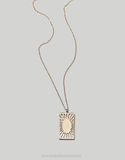juwelen goud ZVH61929 Madewell Muns al sol ketting vrouwen