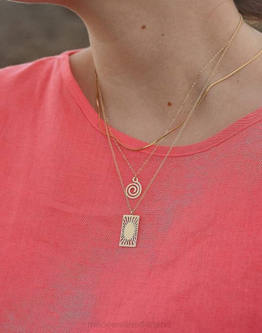 juwelen goud ZVH61929 Madewell Muns al sol ketting vrouwen