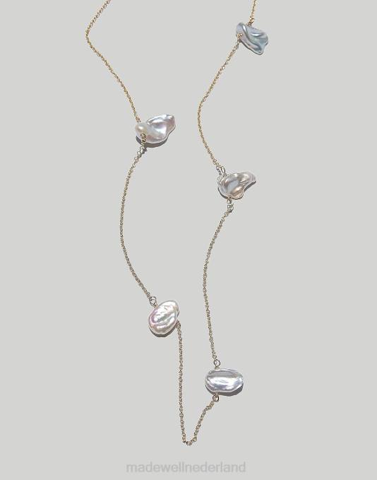 juwelen goud ZVH61942 Madewell Muns Marea parelketting vrouwen