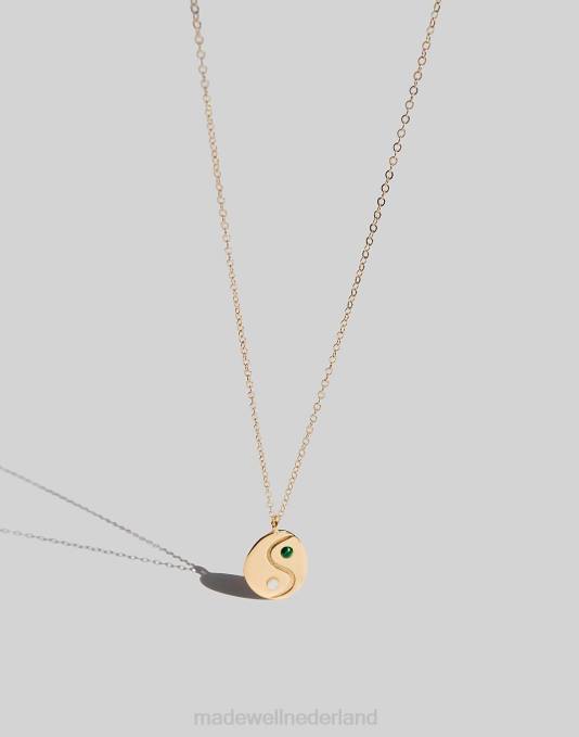 juwelen goud ZVH61957 Madewell Muns yin yang ketting vrouwen