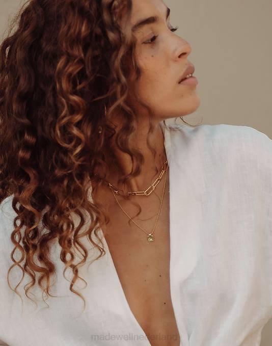 juwelen goud ZVH61967 Madewell Muns Laguna ketting vrouwen