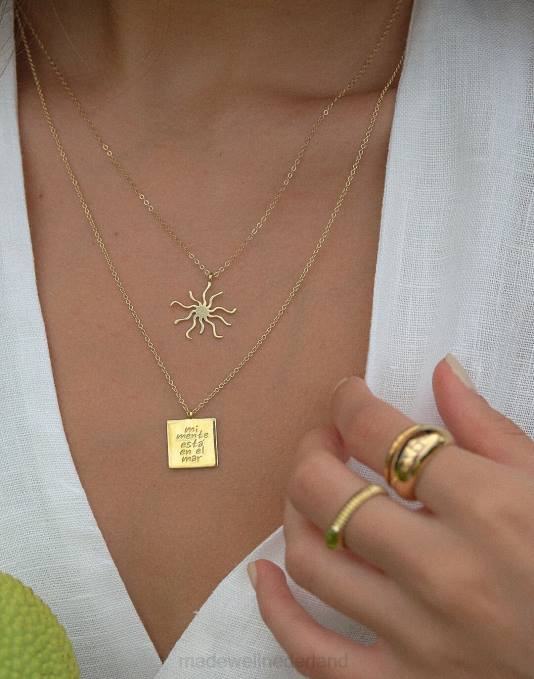 juwelen goud ZVH61984 Madewell Muns Sol ketting vrouwen
