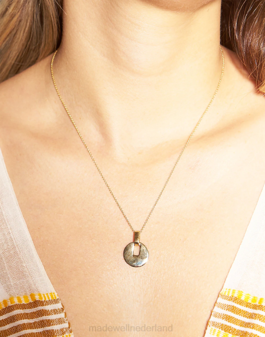 juwelen goud ZVH62080 Madewell Odette New York paillette hanger ketting vrouwen