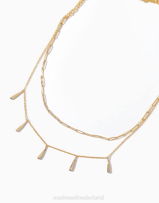 juwelen goud ZVH62257 Madewell soko dash gelaagde ketting vrouwen