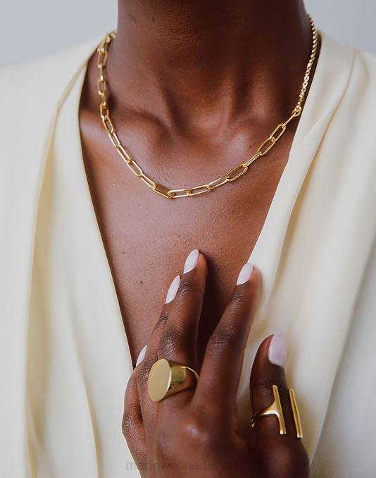 juwelen goud ZVH62275 Madewell Soko delicate ellipsvormige halsketting vrouwen