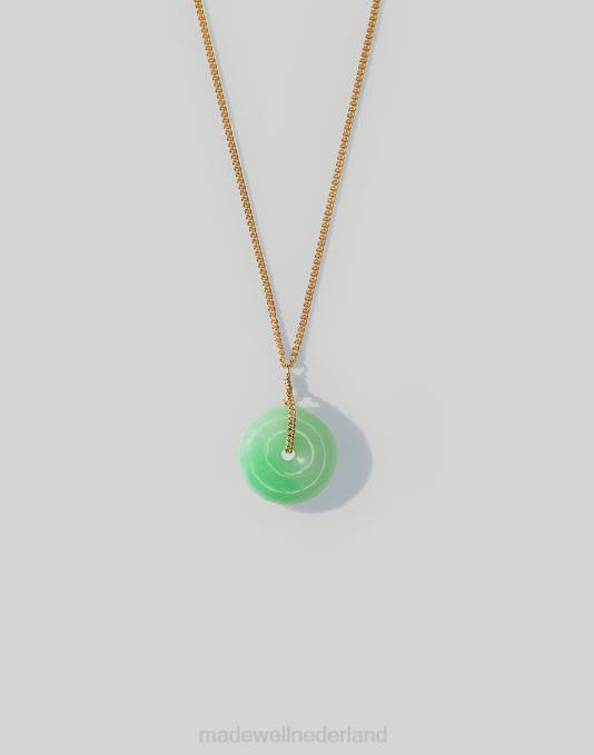 juwelen goud ZVH62442 Madewell jaar 901 jade munt ketting vrouwen
