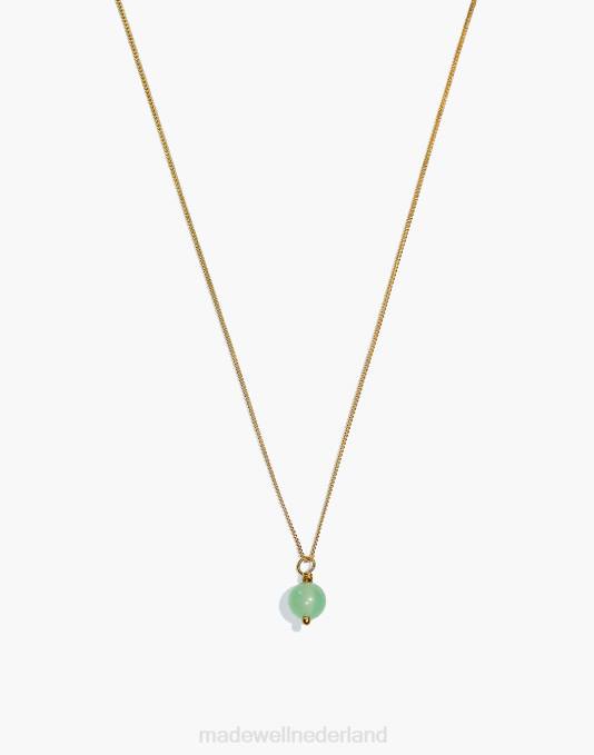 juwelen goud ZVH62445 Madewell Jade druppelketting uit jaar 901 vrouwen