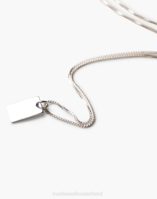 juwelen letter A ZVH61400 Madewell Charlotte Cauwe Studio briefstempel tag ketting vrouwen