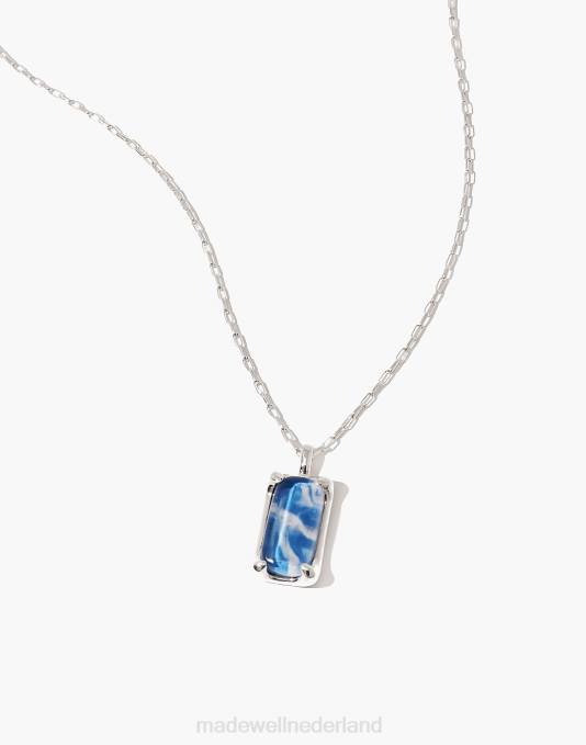 juwelen lichtblauw ZVH61813 Madewell cled prisma ketting marmer vrouwen