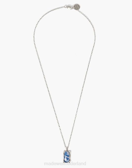 juwelen lichtblauw ZVH61813 Madewell cled prisma ketting marmer vrouwen