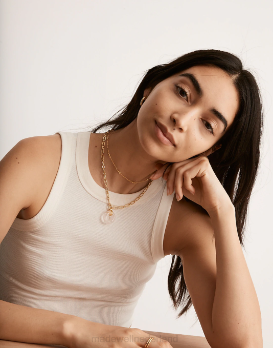 juwelen steenkristal ZVH6957 Madewell hars statement ketting vrouwen