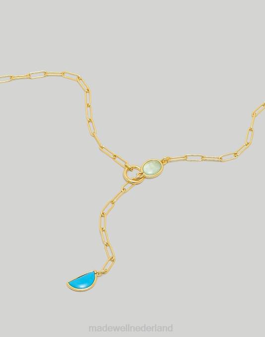 juwelen turkoois multi ZVH6967 Madewell stenen collectie apofylliet ketting vrouwen