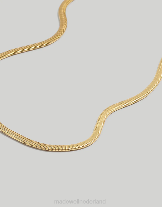 juwelen vintage goud ZVH6759 Madewell ketting met visgraatmotief vrouwen