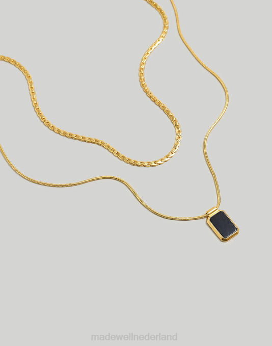 juwelen vintage goud ZVH6951 Madewell 2-delige horlogekettingset vrouwen