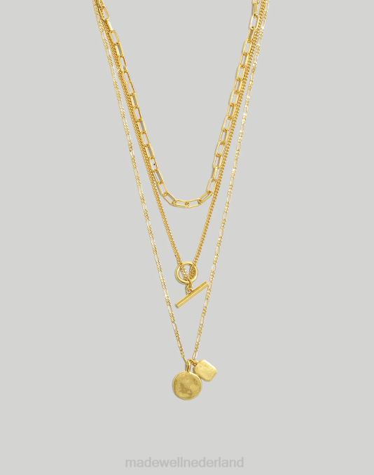 juwelen vintage goud ZVH6961 Madewell kettingset met schakelketting vrouwen