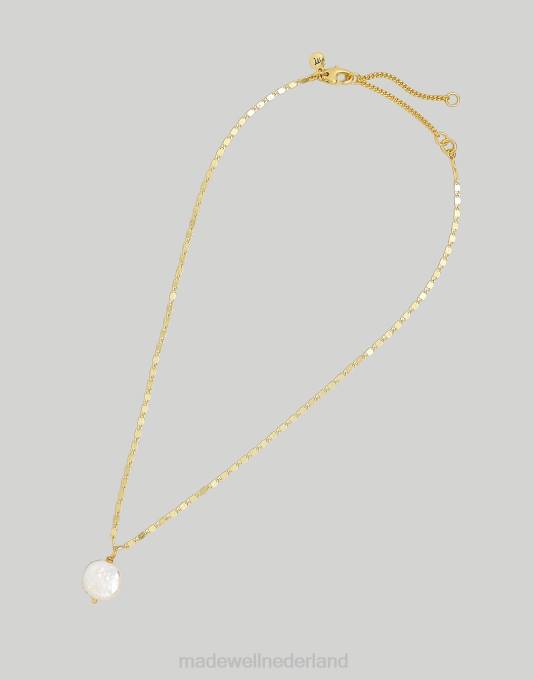 juwelen vintage goud ZVH6963 Madewell gegoten parel munt ketting vrouwen
