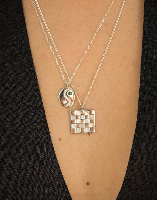 juwelen zilver ZVH61961 Madewell Muns yin yang ketting vrouwen