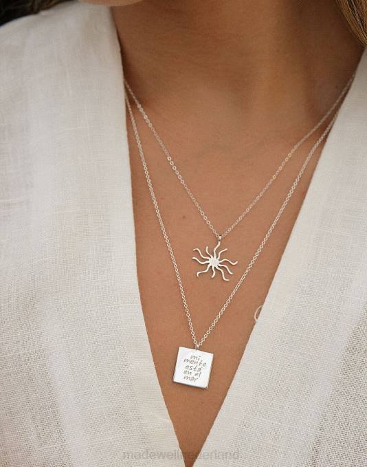 juwelen zilver ZVH61981 Madewell Muns Sol ketting vrouwen