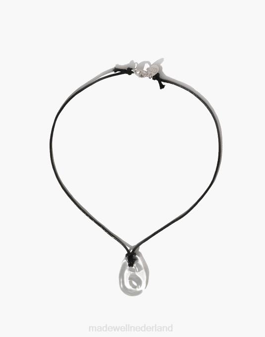 juwelen zwart ZVH61812 Madewell cled sculpturale charme ketting vrouwen