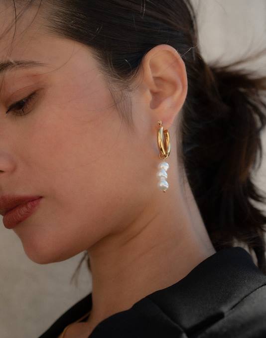 accessoires goud ZVH61288 Madewell Tseatjewelry bijenoorringen vrouwen