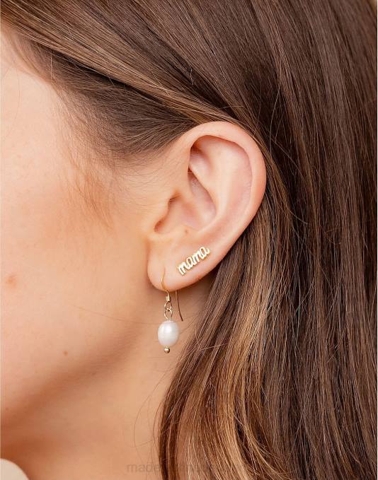 accessoires goud ZVH61483 Madewell katie dean sieraden mama studs vrouwen
