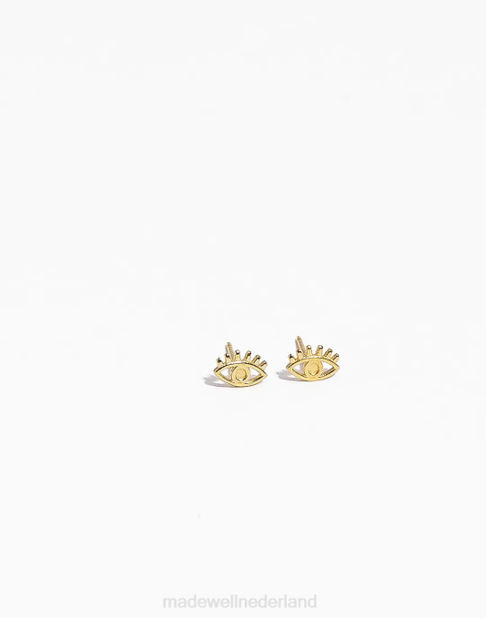 accessoires goud ZVH61486 Madewell katie dean sieraden boze oog studs vrouwen
