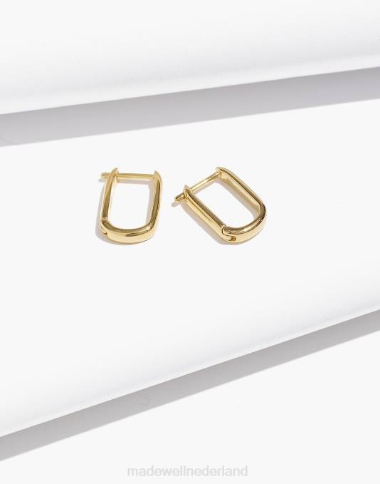 juwelen 14k goud ZVH6903 Madewell delicate collectie demi-fijne oorringen met karabijnhaak vrouwen