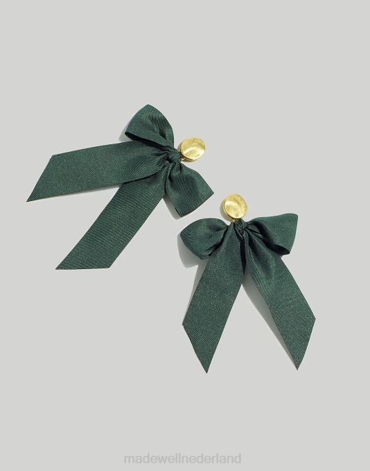 juwelen bijna zwart ZVH6909 Madewell statement oorbellen met satijnen strik vrouwen