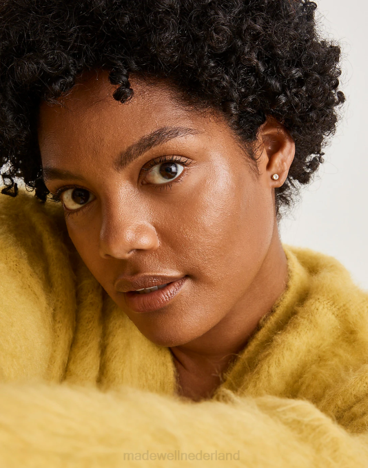 juwelen bleek goud ZVH6866 Madewell de tenniscollectie bezel set kristallen oorknopjes vrouwen