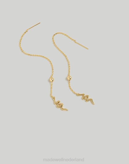 juwelen bleek goud ZVH6923 Madewell slangendraad oorbellen vrouwen