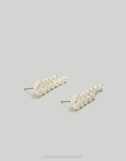 juwelen gepolijst zilver ZVH6855 Madewell de tenniscollectie bezel set kristallen watervaloorbellen vrouwen