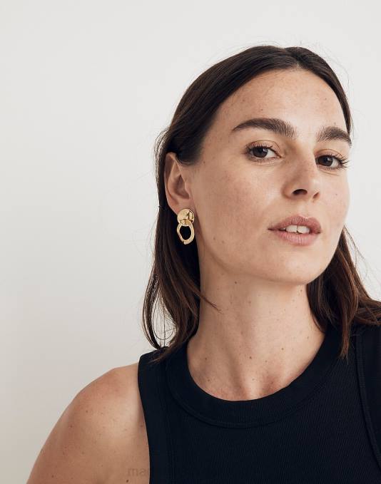 juwelen gepolijst zilver ZVH6885 Madewell organische cirkel oorbellen vrouwen