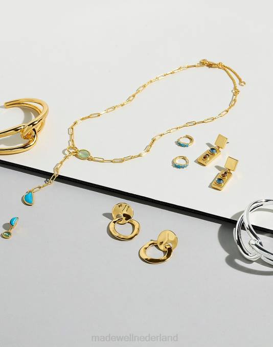 juwelen gepolijst zilver ZVH6885 Madewell organische cirkel oorbellen vrouwen