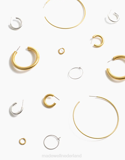 juwelen gepolijst zilver ZVH6890 Madewell dikke hoepel oorbellen vrouwen