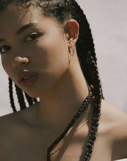 juwelen goud ZVH61562 Madewell studio grun kabelhoepeloorbellen vrouwen