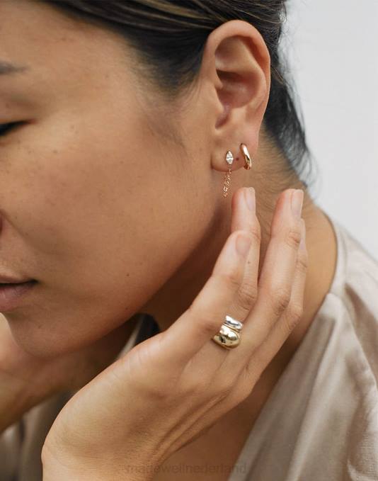 juwelen goud ZVH61746 Madewell Kinn marquise kettingoorbel vrouwen