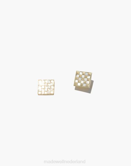 juwelen goud ZVH61971 Madewell Muns ajedrez oorbellen vrouwen