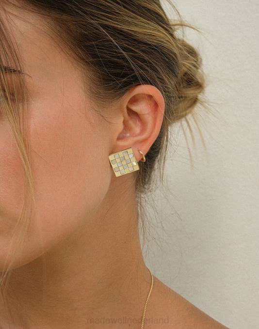 juwelen goud ZVH61971 Madewell Muns ajedrez oorbellen vrouwen