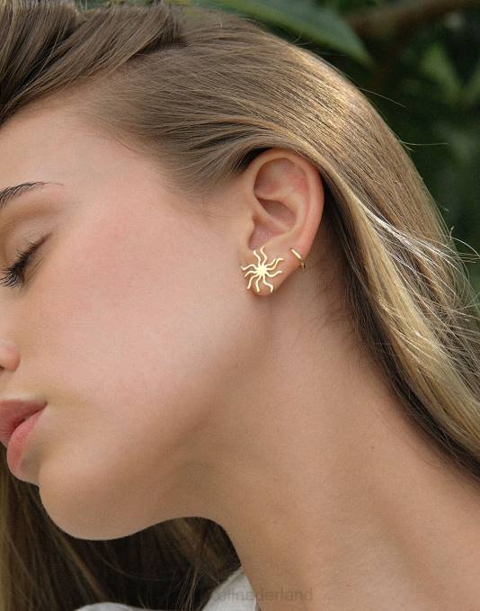 juwelen goud ZVH61974 Madewell Muns Sol oorbellen vrouwen