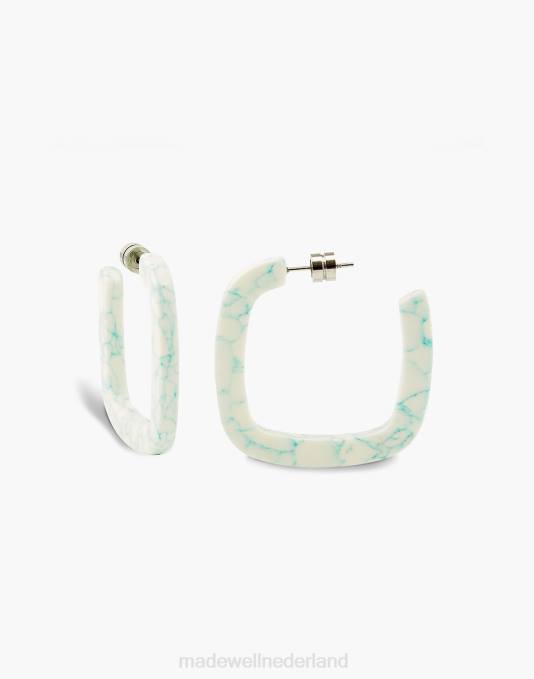 juwelen ivoorwit ZVH61789 Madewell Machete midi vierkante oorringen vrouwen