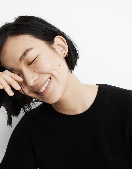 juwelen kristal ZVH6912 Madewell Sparkle Pave Huggie mini-hoepeloorbellen vrouwen