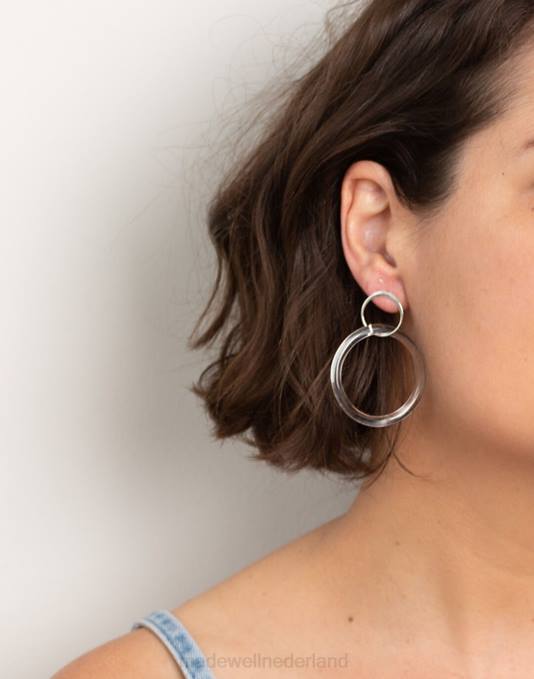 juwelen één kleur ZVH61575 Madewell Jane d'arensbourg cirkelvormige oorringen van helder glas vrouwen