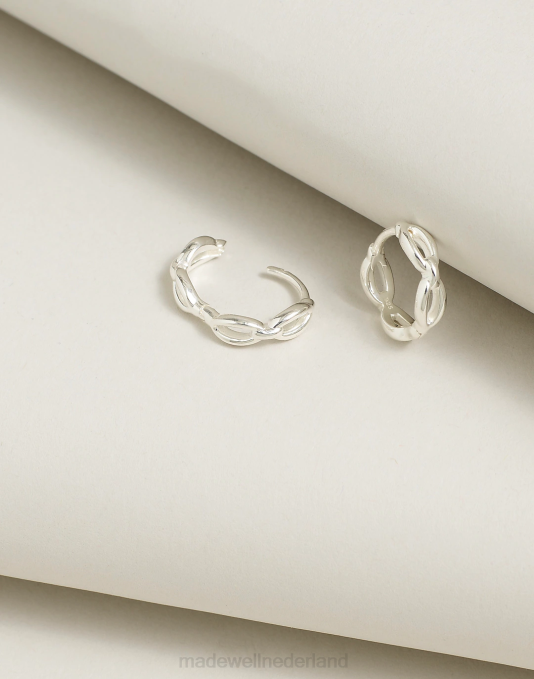 juwelen sterling zilver ZVH6882 Madewell delicate collectie demi-fijne horlogeketting Huggie-oorringen vrouwen