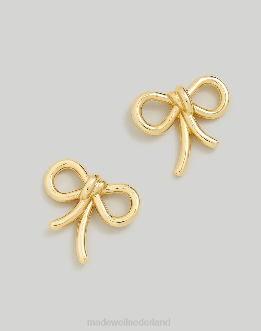 juwelen vintage goud ZVH6842 Madewell statement oorbellen met strik vrouwen