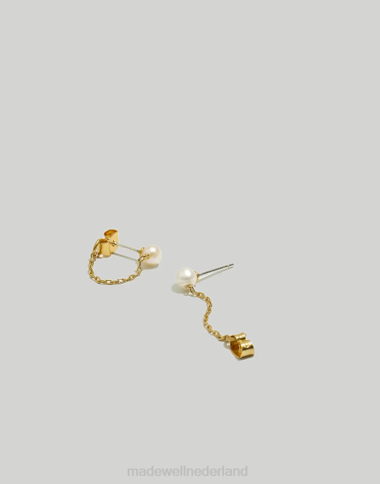juwelen vintage goud ZVH6914 Madewell Oorbellen met zoetwaterparelsketting vrouwen