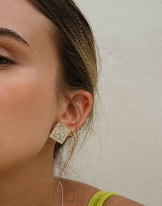 juwelen zilver ZVH61979 Madewell Muns ajedrez oorbellen vrouwen