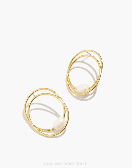 juwelen zoetwaterparel ZVH6902 Madewell naar voren gerichte dubbele oorringen vrouwen juwelen zoetwaterparel ZVH6902 Madewell naar voren gerichte dubbele oorringen vrouwen