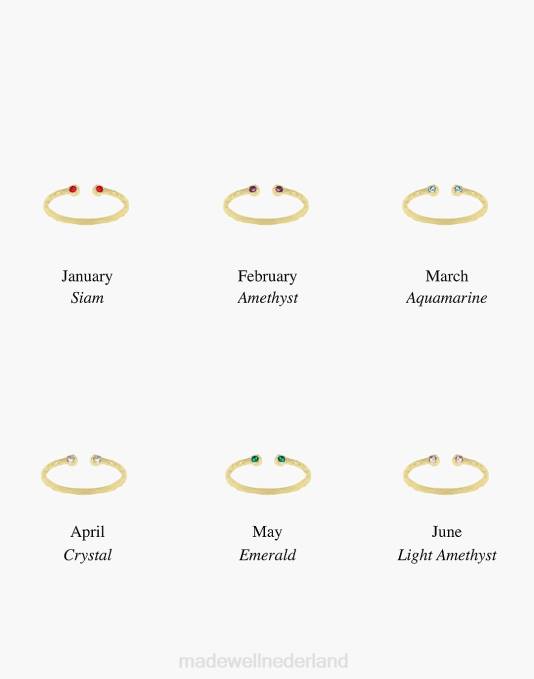 accessoires Februari ZVH61504 Madewell Katie Dean sieraden geboortesteen ring vrouwen
